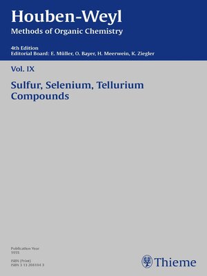 cover image of Houben-Weyl Methods of Organic Chemistry Volume IX